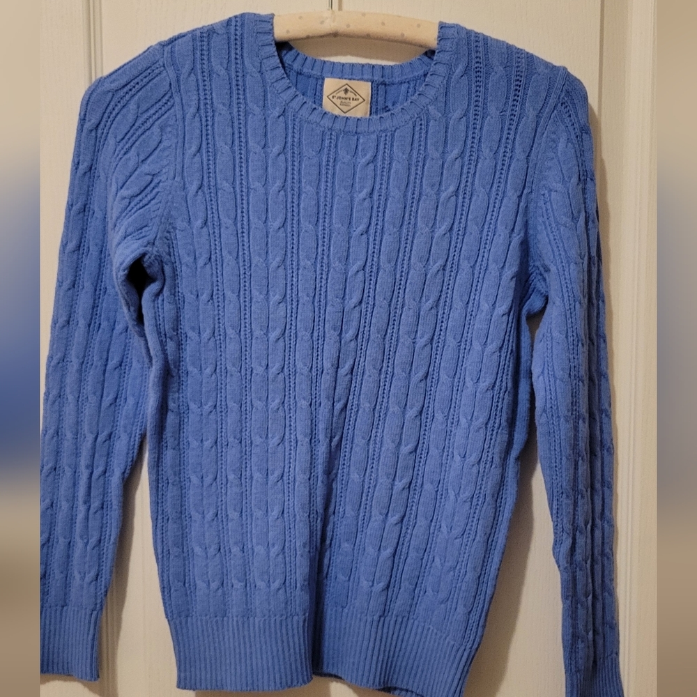 Blue knit sweater